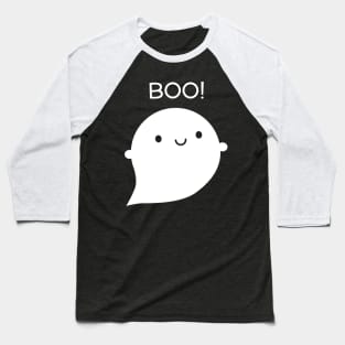 Boo! Kawaii Halloween Ghost Baseball T-Shirt